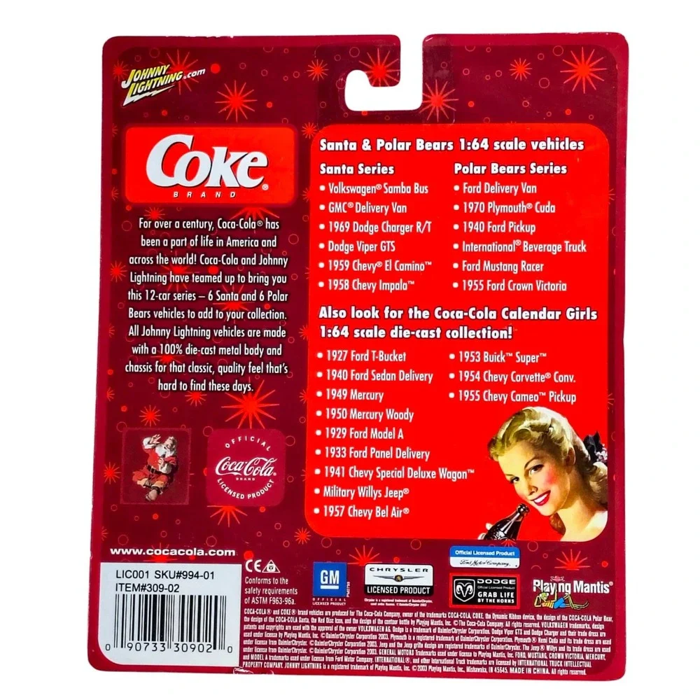 2003 Johnny Lightning Coca-Cola Santa Series GMC Delivery Van 1:64